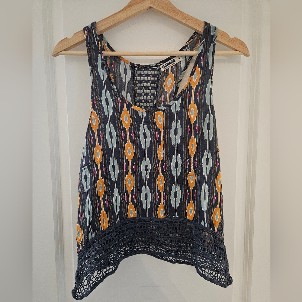 Garage | Geometric Lace Tank Top - XS